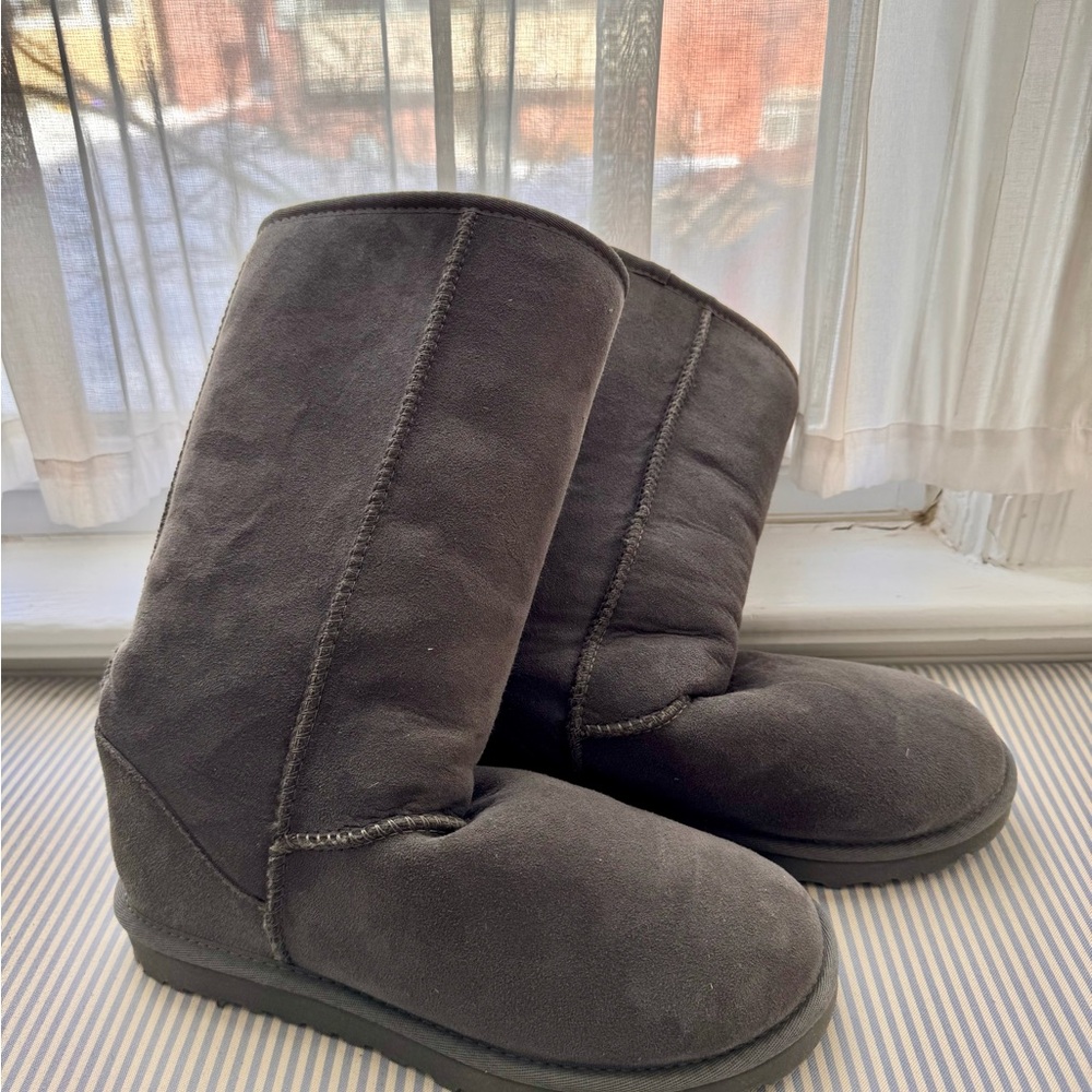 UGG Classic Tall Charcoal Suede Boots